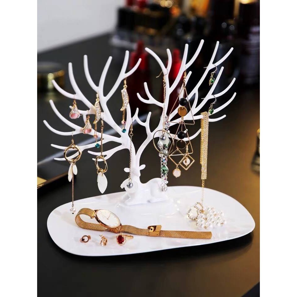 TS061D037 HOMMY แท่นแขวนต่างหู แท่นแขวนหูฟัง แขวนต่างหู ที่แขวนต่างหู แท่นต่างหูเขากวาง ที่ห้อยกุญแจ