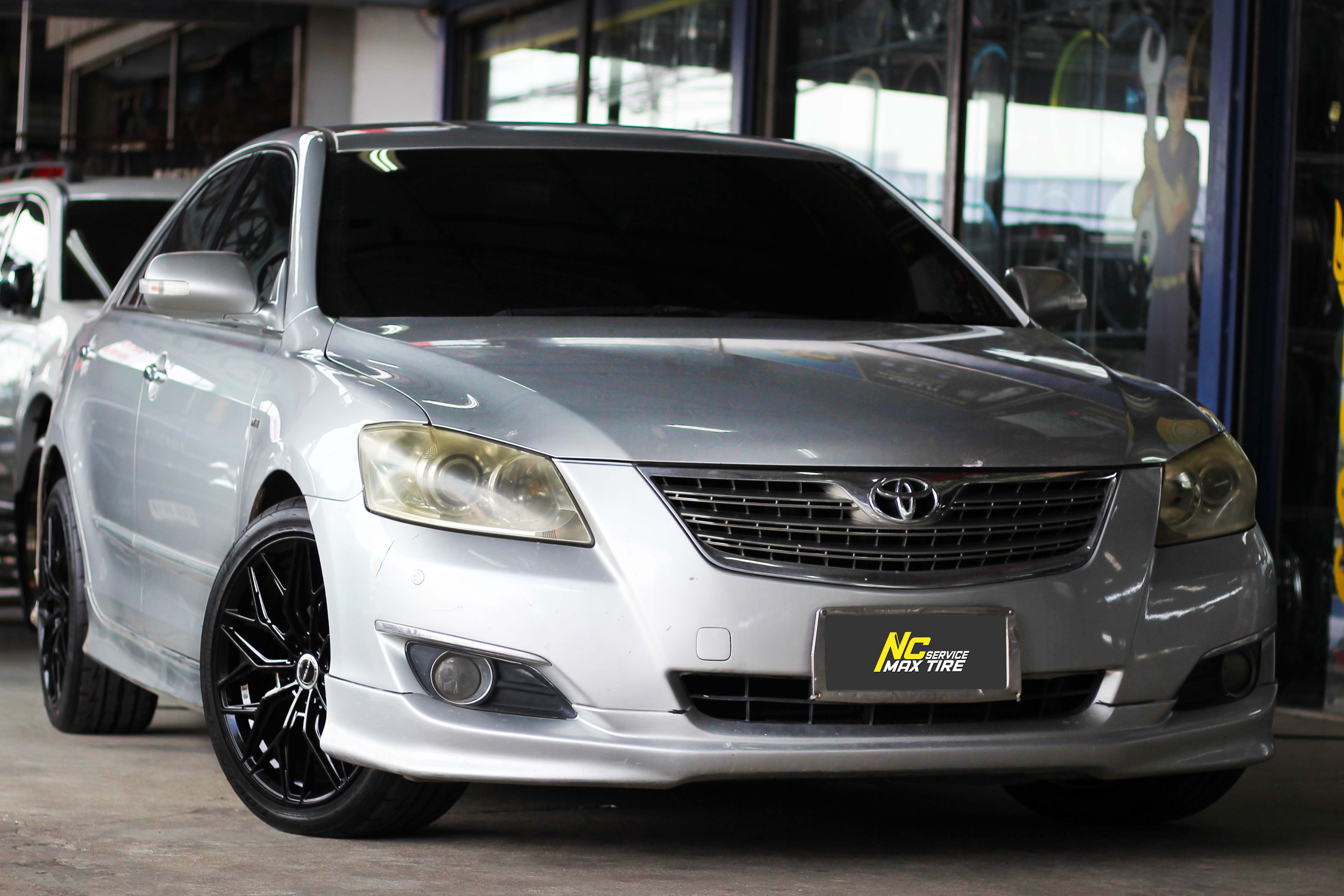 NCรีวิว.EP689 TOYOTA CAMRY NAYA WHEELS : ALPHA-8 18x8.5 5H113 ET35 ล้อแม็กสีดำเงาทั้งวง