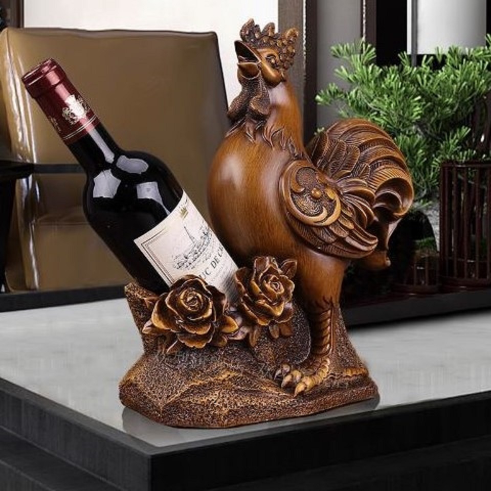 CT227D128 HOMMY ที่วางขวดไวน์ลายไม้ ของขวัญขึ้นบ้านใหม่ ของขวัญขึ้นบ้านใหม่