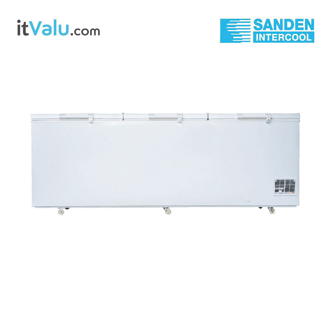 ตู้แช่แข็งฝาทึบ Sanden รุ่น SNQ-0805i inverter ความจุรวม 818 ลิตร (28.3 คิว) กว้าง 241.5 ซม. ลึก 72.5 ซม. สูง 91.3 ซม. รับประกันความเย็น 1 ปี รับประกันคอมเพรสเซอร์ 5 ปี