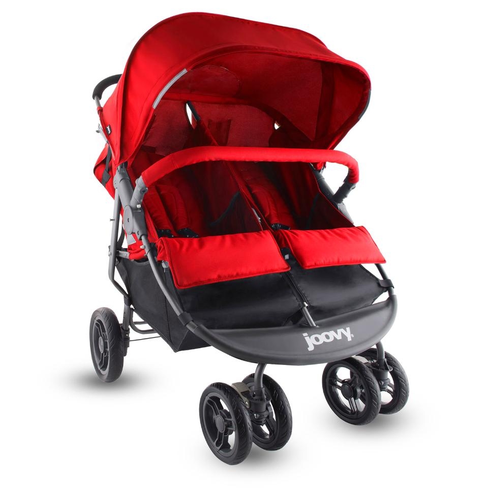 Joovy Scooter X2 Double Stroller - Red รถเข็นเด็กแฝด รถเข็นพี่น้อง