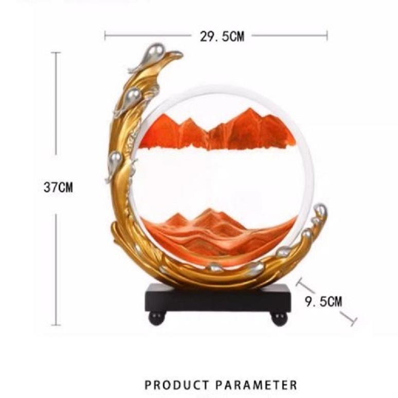 CT188B155 FAMITOSS เครื่องประดับนาฬิกาทราย โมเดล ของตกแต่ง ของขวัญขึ้นบ้านใหม่ โมเดลแต่งโรงแรม ภาพวาดทรายดูด