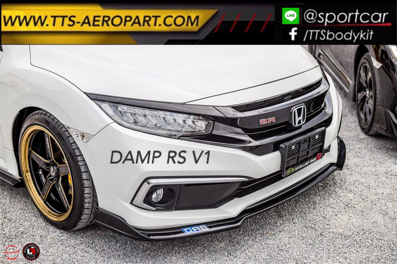 ชุดแต่ง Civic FC 2019 2020 2021 ลิ้นรอบคัน Damp RS, Honda Civic fc แต่งสวย ของแต่ง ฮอนด้า ซีวิค fc ใหม่ล่าสุด