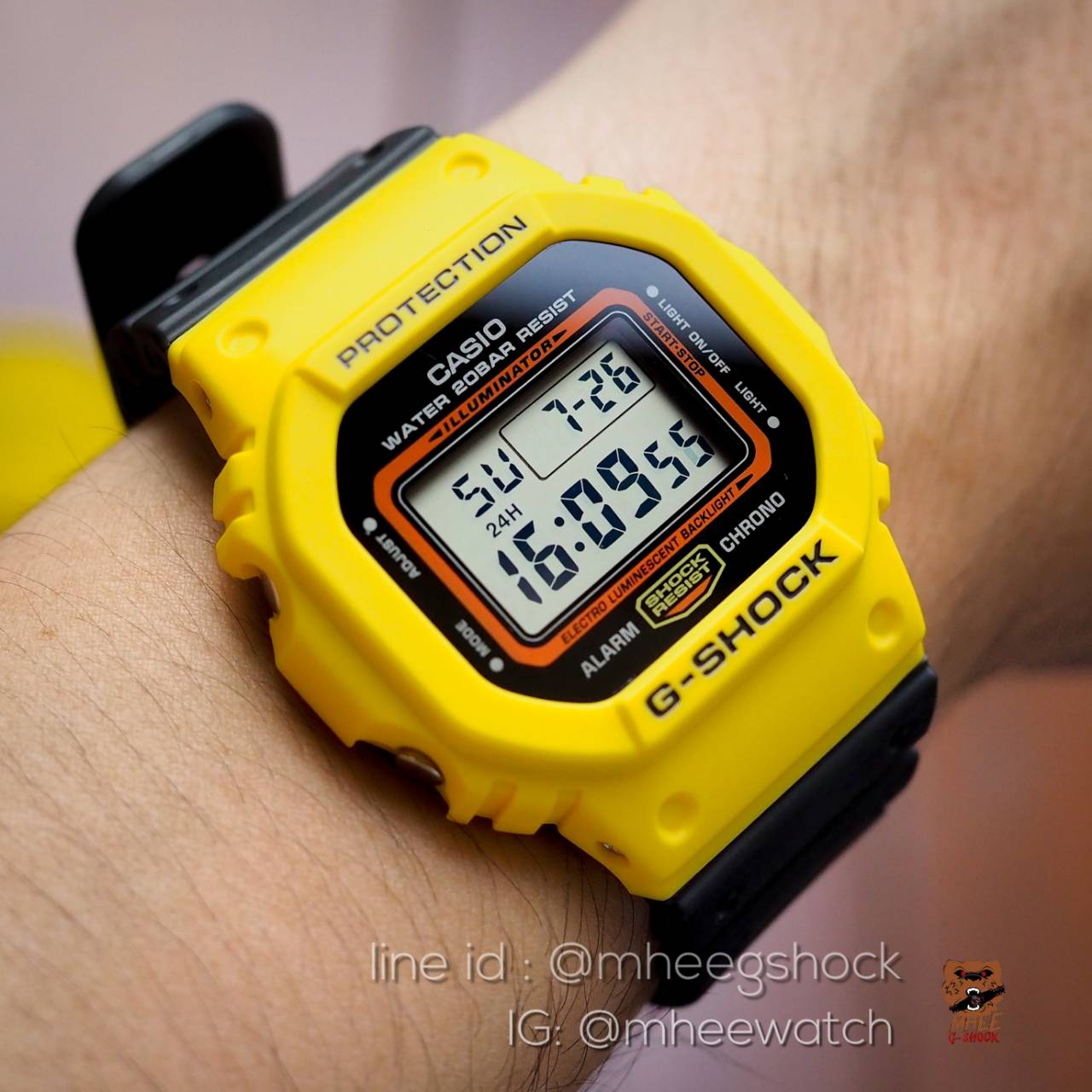 G-Shock รุ่น DW-5600TB-1DR ยักษ์เล็ก ดำ เหลือง ของแท้ ประกันศูนย์** เลิกผลิตแล้ว **