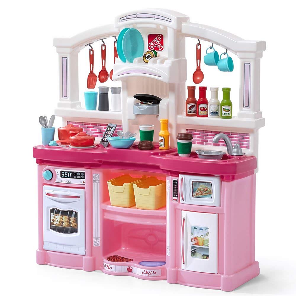Step2 Just Like Home Fun With Friends Kitchen, Pink ของเล่นชุดครัวจำลอง
