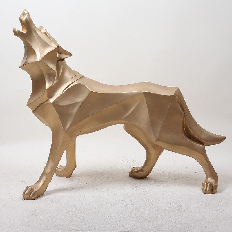 C1021B035 FAMITOSS ตกแต่งห้อง ตกแต่งบ้าน กระทิง หมาป่า สิงโต โมเดลเรซิ่น home decoration wolf lion bull ของแต่งห้อง
