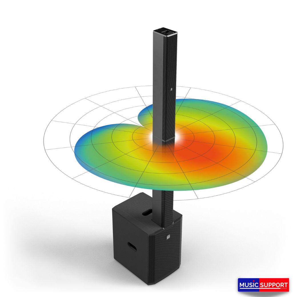 LD Systems MAUI® 28 G3 Compact cardioid column PA system, black