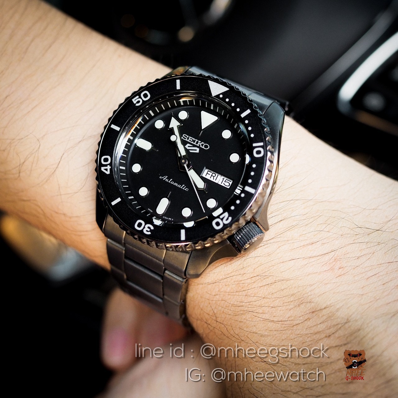 Seiko สแตนเลสรมดำ Automatic PVD Black รุ่นSRPD65K1