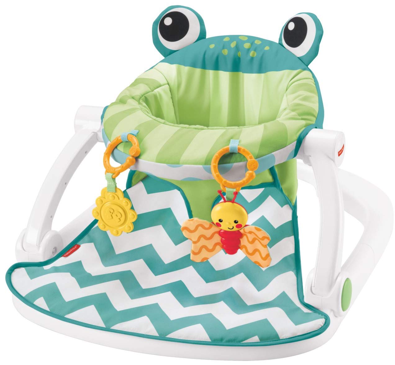 Fisher Price Sit-Me-Up Floor Seat Citrus Frog เก้าอี้หัดนั่ง พร้อมของเล่น