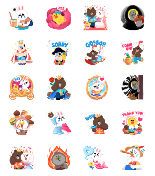 ขายสติกเกอร์ไลน์ ตัวละคร LINE ในโลกแห่งนิทาน☆