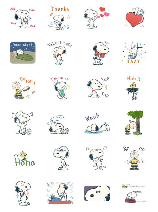 ขายสติกเกอร์ไลน์ Snoopy แสดงความรู้สึกรวดเร็วทันใจ!