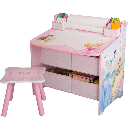 Disney Princess Art Desk with Storage Organization