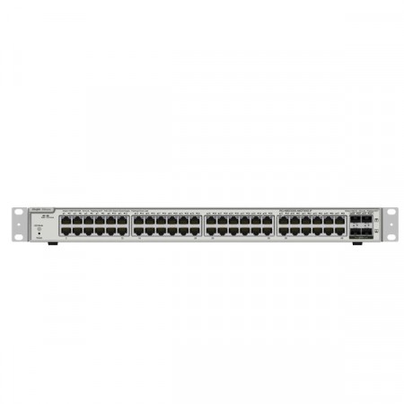 Reyee RG-NBS3200-48GT4XS-P 48-Port L2 Cloud Managed PoE 10G Switch, 48 Gigabit RJ45 PoE/PoE+ Ports, 4 x 10G SFP+ Slots, 370W PoE Power budget, Rack-mountable Steel Case