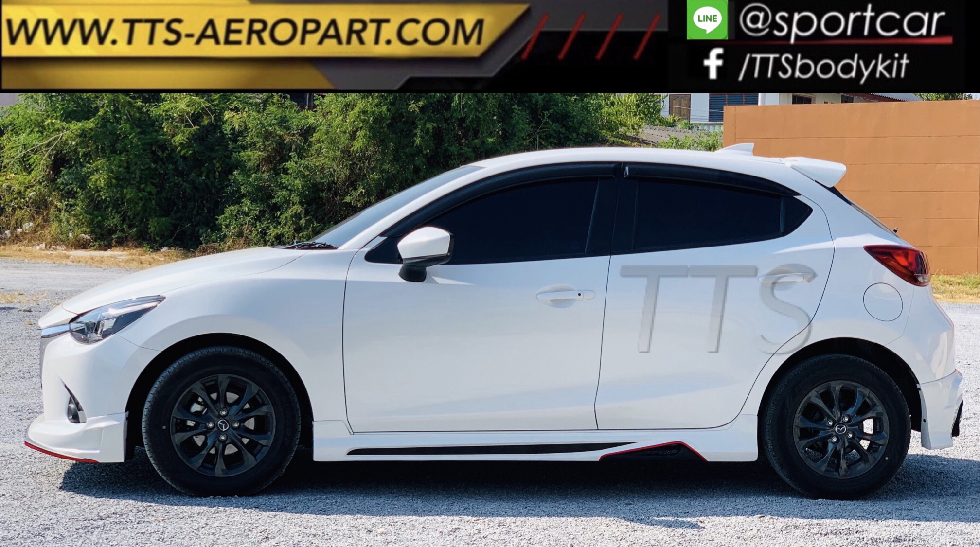 ชุดแต่ง Mazda2 2017 2018 2019 5ประตู STROM, สเกิร์ตรอบคัน Mazda2 Skyactiv มาสด้า2 แต่งสวย