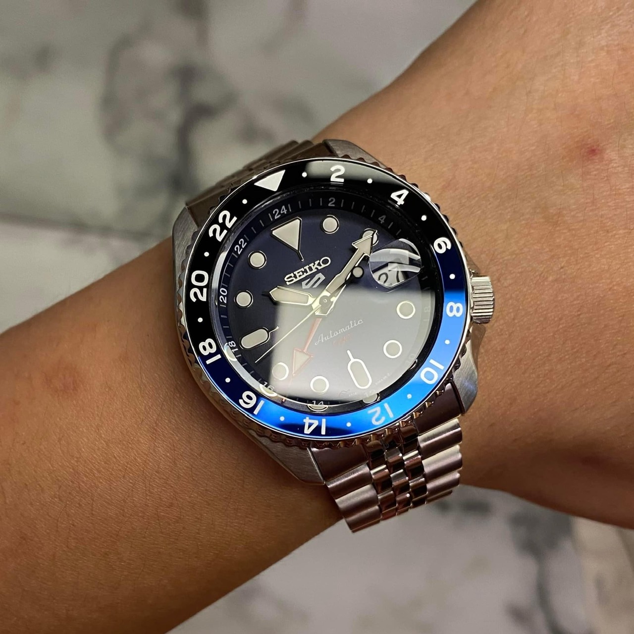 Seiko 5Sports GMT BATMAN New Arrivals 42.5MM รหัสSSK003