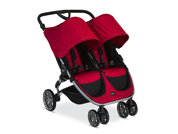 Britax B-Agile Double Stroller, Red รถเข็นเด็กแฝด