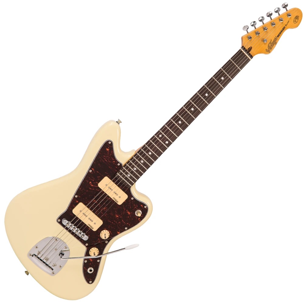 VINTAGE V65 REISSUED HARD TAIL ELECTRIC GUITAR ~ BLONDE