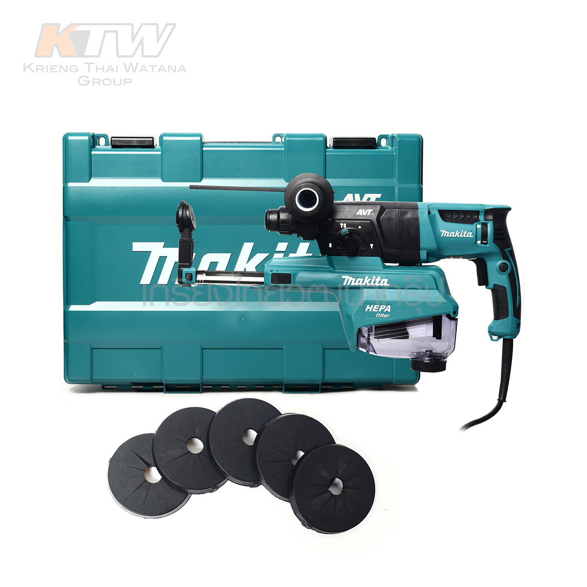 MAKITA สว่านโรตารี่ 3 ระบบ พร้อมที่ดูดฝุ่น ตัวกรองจับฝุ่นขนาด 3 ไมครอน รุ่น HR2653