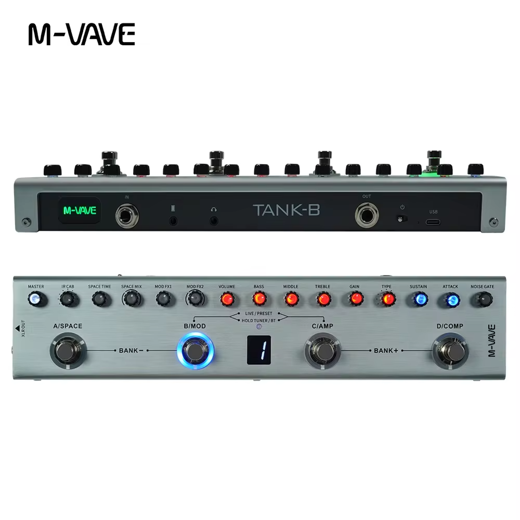 เอฟเฟ็คกีตาร์เบส M-VAVE TANK-B ของแท้ มีประกัน