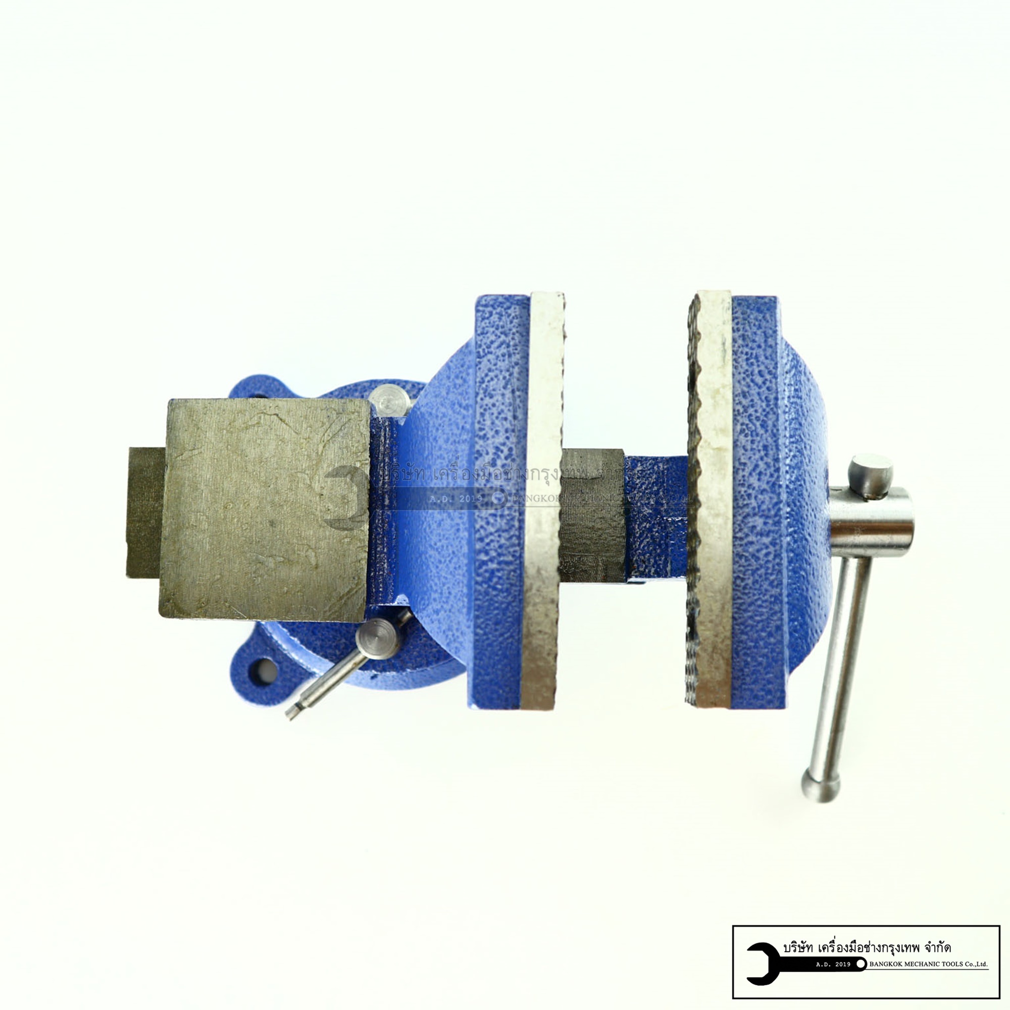 ปากกาจับชิ้นงาน 4 นิ้ว รุ่นเหล็กเหนียว+ฐานหมุนได้