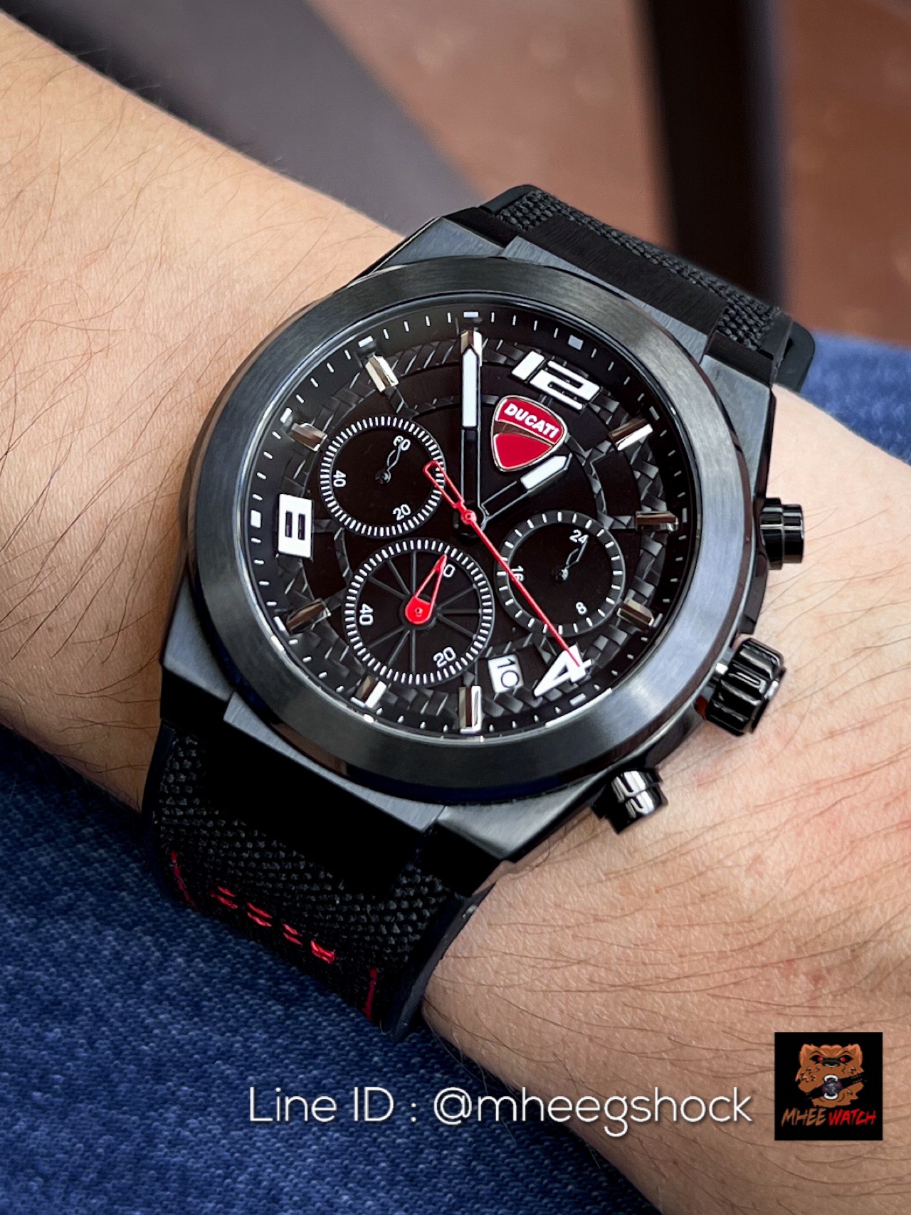 DUCATI CORSE DT014 Black Leather Chronograph