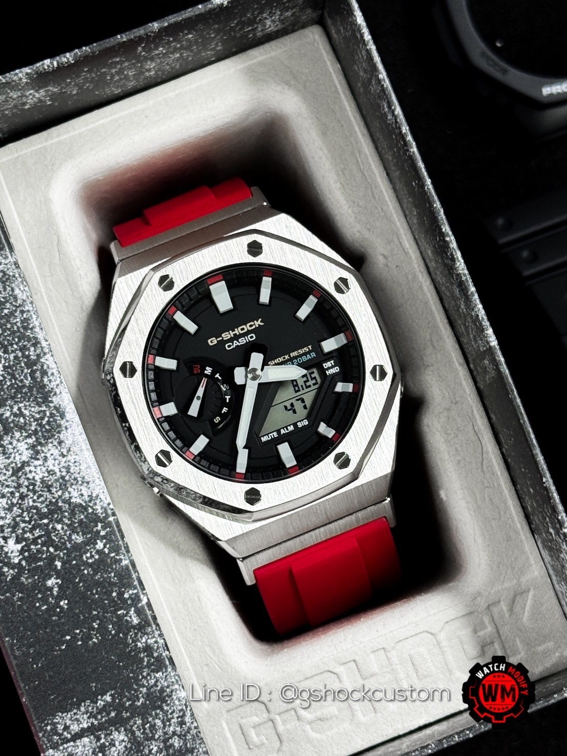 G-SHOCK Casioak GA-2100 AP Design Spiderman Red Rubber Strap