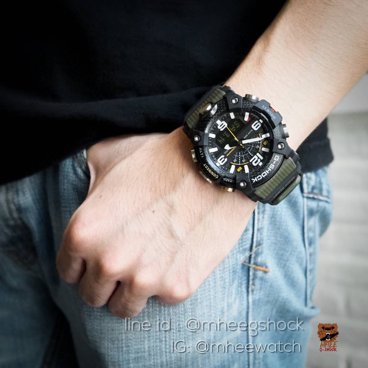 G-Shock Premium Mudmaster Carbon สีดำ-เขียว ของใหม่ ของแท้ ประกันศูนย์ CMG