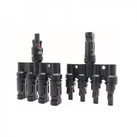 Link CB-1010 MC4 T-Type , 4 to 1 Connector (Pair), 1500V, 50A, TUV Standard, (2.5 mm², 4.0 mm² and 6.0 mm²)