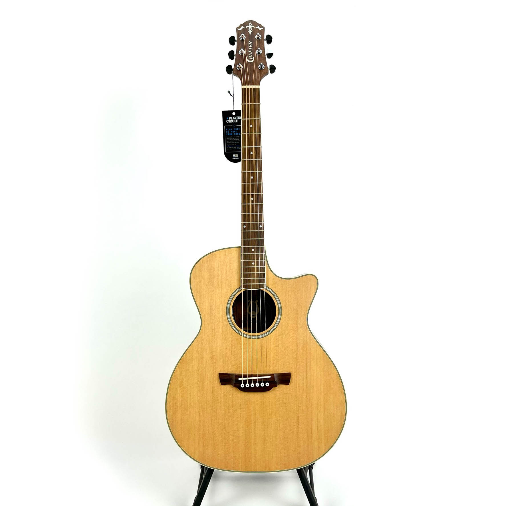 กีต้าร์โปร่งไฟฟ้า CRAFTER GAE-7N (China) + GIG BAG