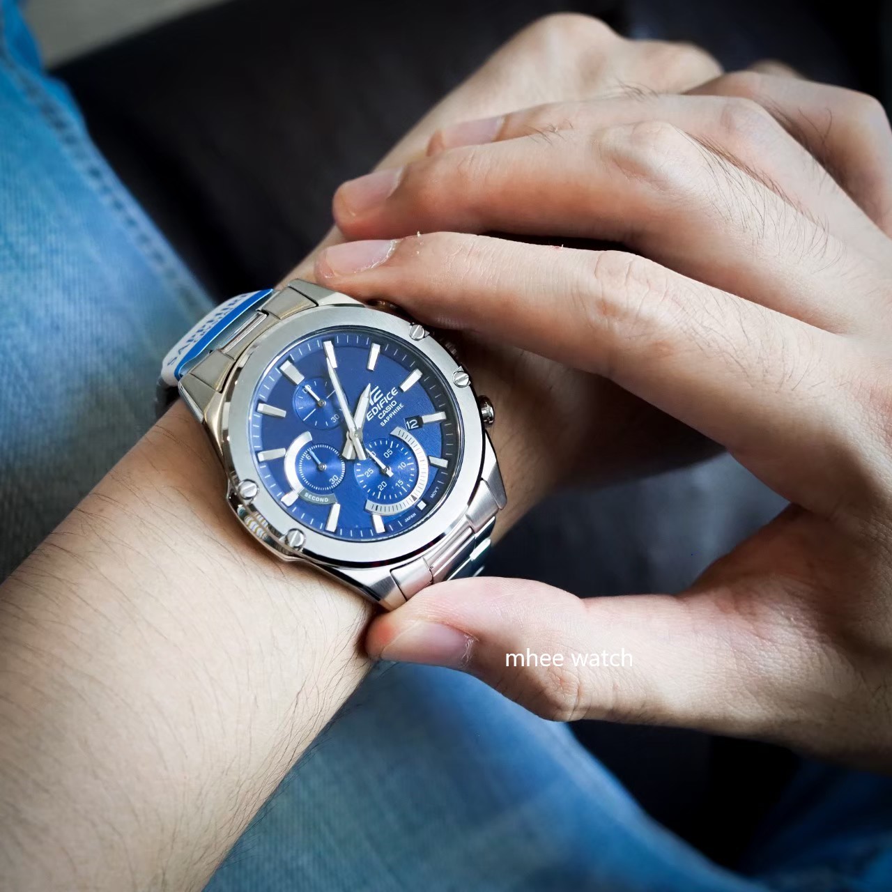 Casio Edifice Chronograph กระจกSapphire หน้าปัดบางเฉียบสวยมาก