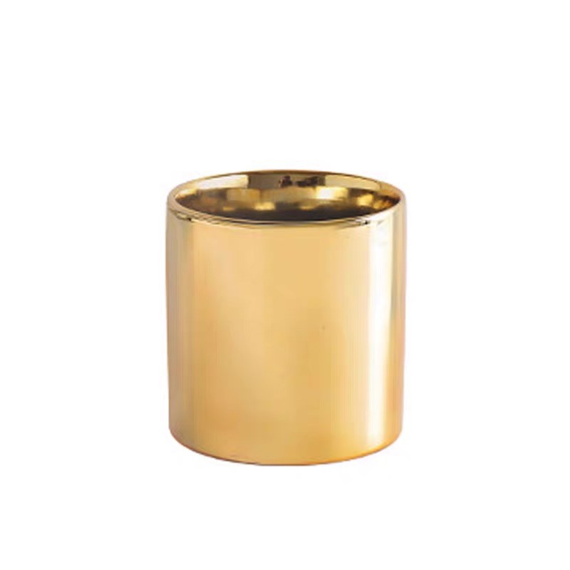 TS061J003 TROPACL กระถางกลมสีทองเซรามิค กระถางต้นไม้ กระถางสีทอง กระถางทอง กระถางเซรามิค GOLD CERAMIC PLANT POT