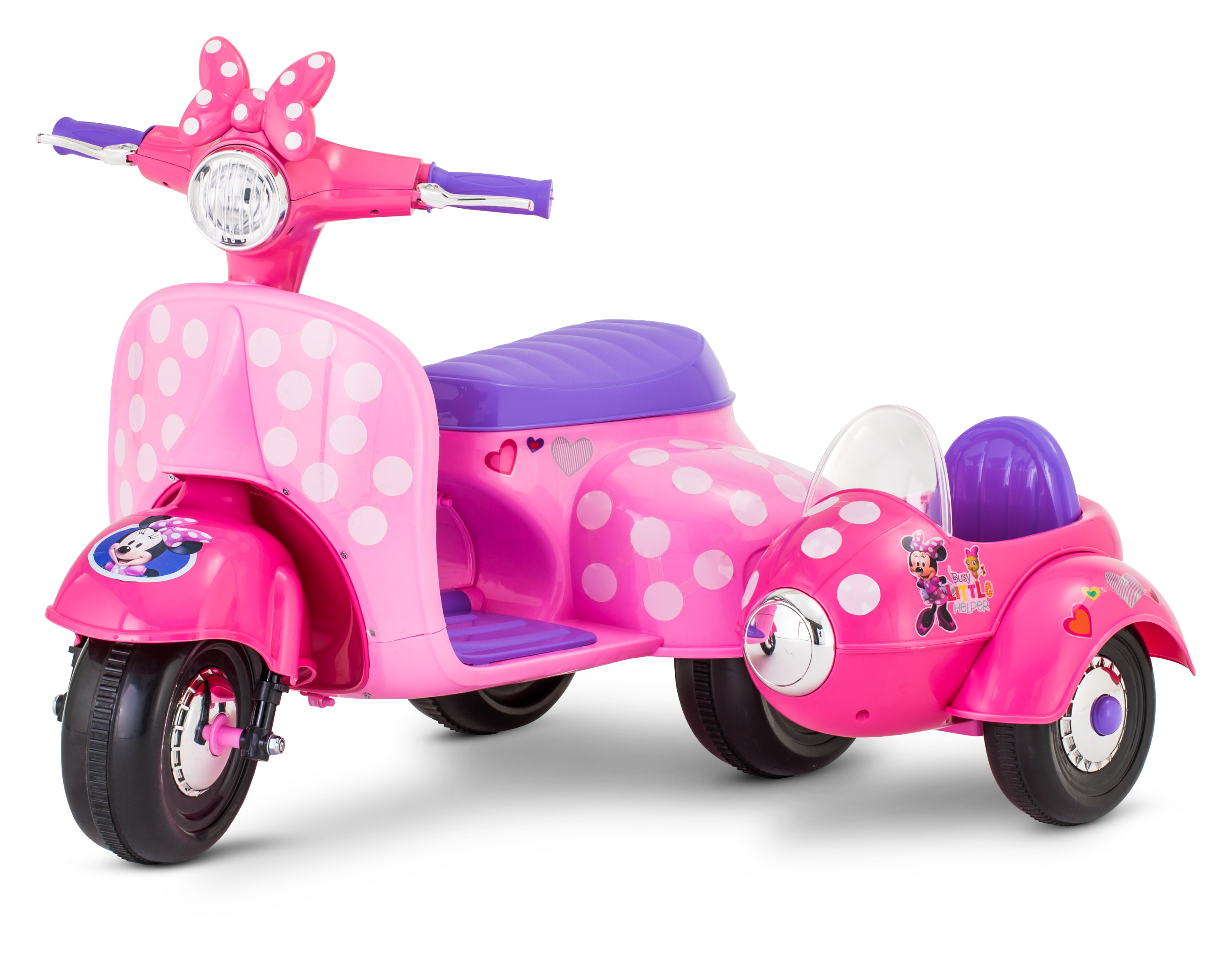Kid Trax Minnie Mouse Happy Helpers Scooter With SideCar รถแบตเตอรี่เด็ก