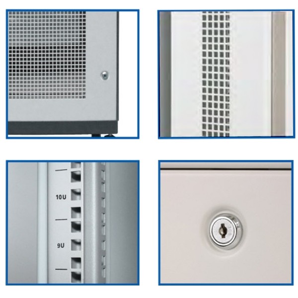 G4-61045 19” GERMAN SERVER RACK 45U, (60 x 100 cm.) Two-Tone White-Gray