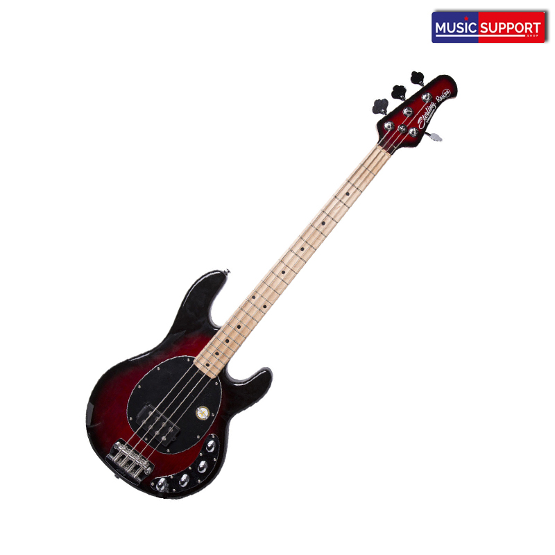 กีต้าร์เบสไฟฟ้าSTERLING RAY34 Stingray 4 ASH MN Ruby Red Burst