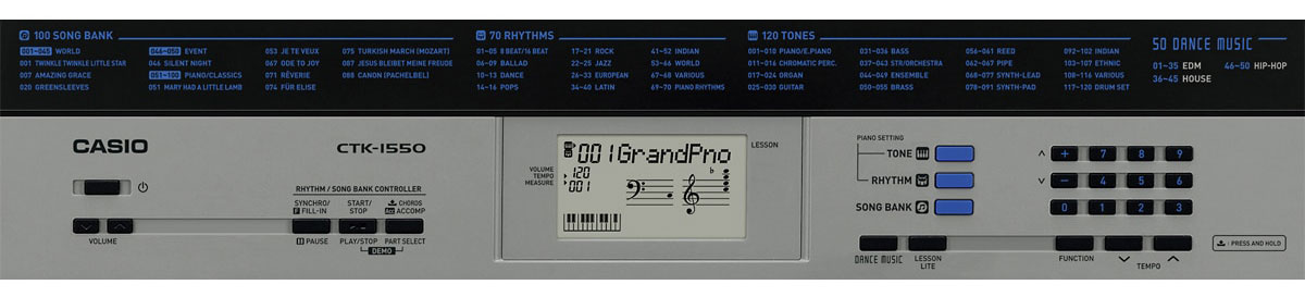 คีย์บอร์ด Keyboard Casio CTK-1550