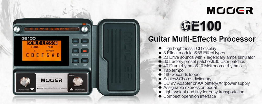 เอฟเฟคกีตาร์ Mooer Multi Effect GE100