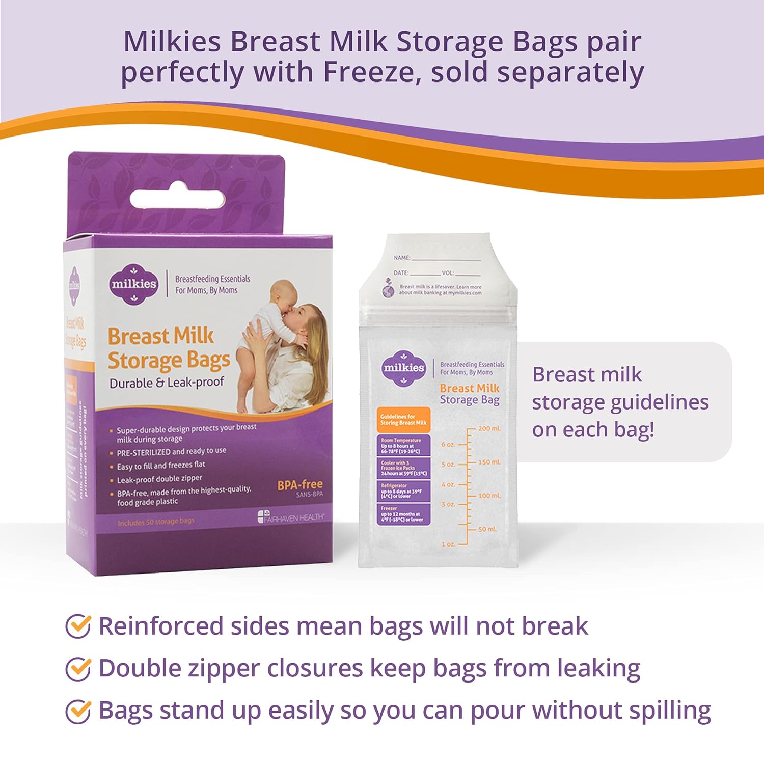 สินค้าพรีออเดอร์ Fairhaven Health Milkies Freeze Organizer for Breast Milk Storage Bags กล่องจัดระเบียบสำหรับถุงเก็บน้ำนมแม่