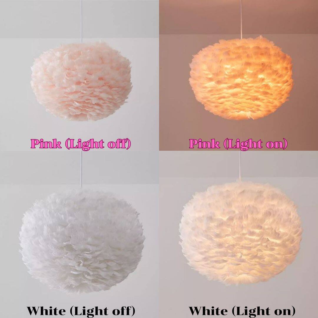 CT191A154 SOTMIA โคมไฟขนนก โคมไฟแต่งห้อง