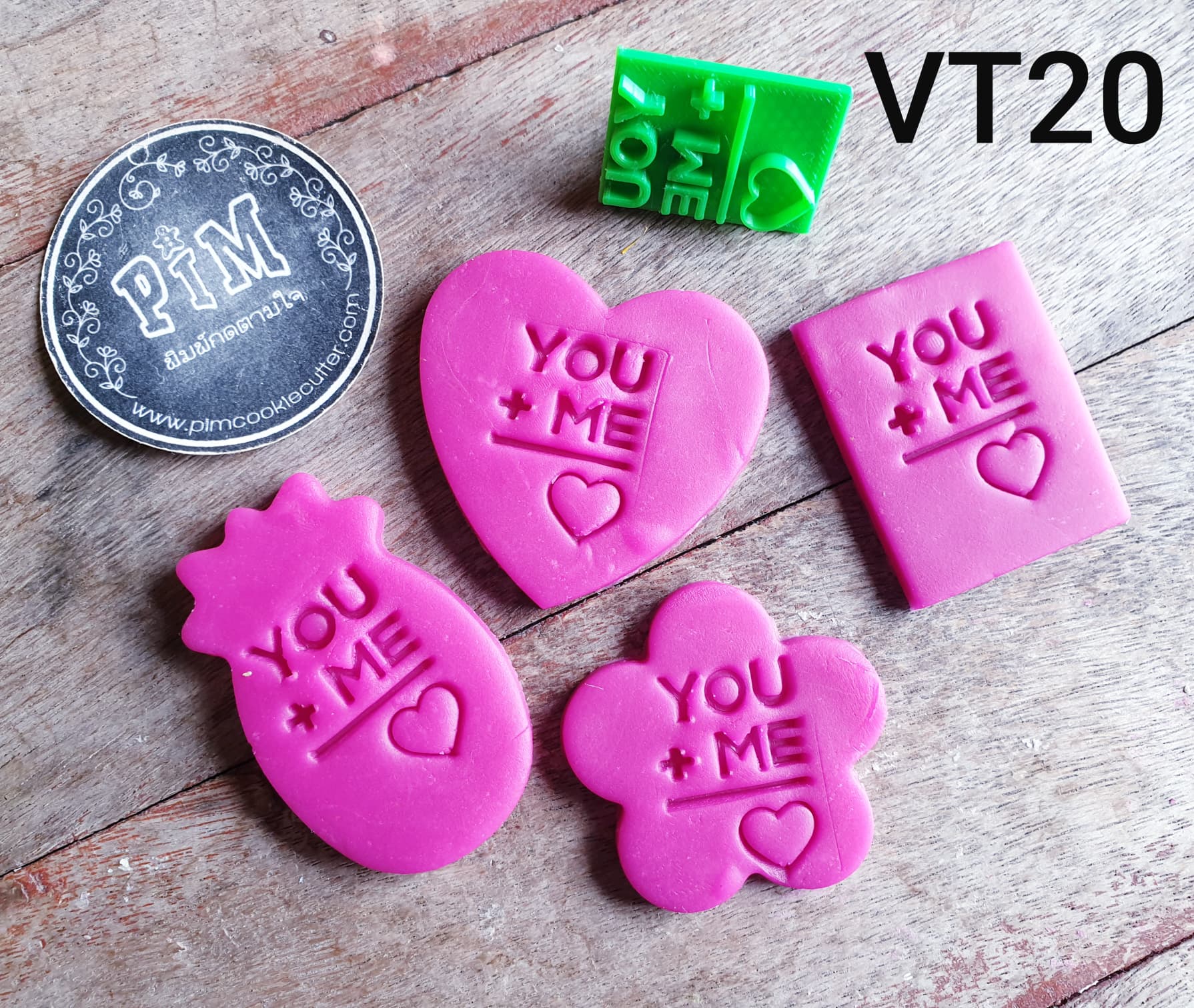 ตัวปั๊มลายอักษร YOU+ME รหัสVT20