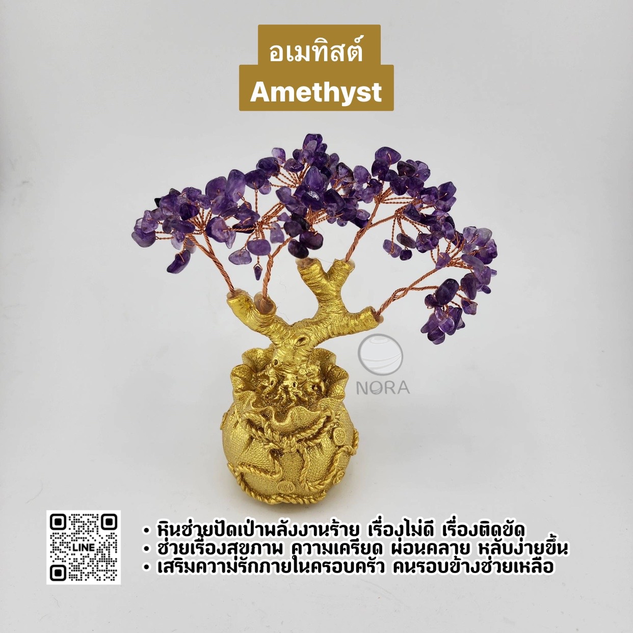 🪴ต้นไม้หินเสริมฮวงจุ้ยถุงทอง