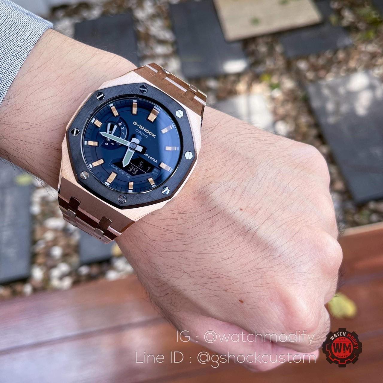 GA2110ET-2A Customใส่กรอบสายStainless Rose Gold GEN3สวยมาก