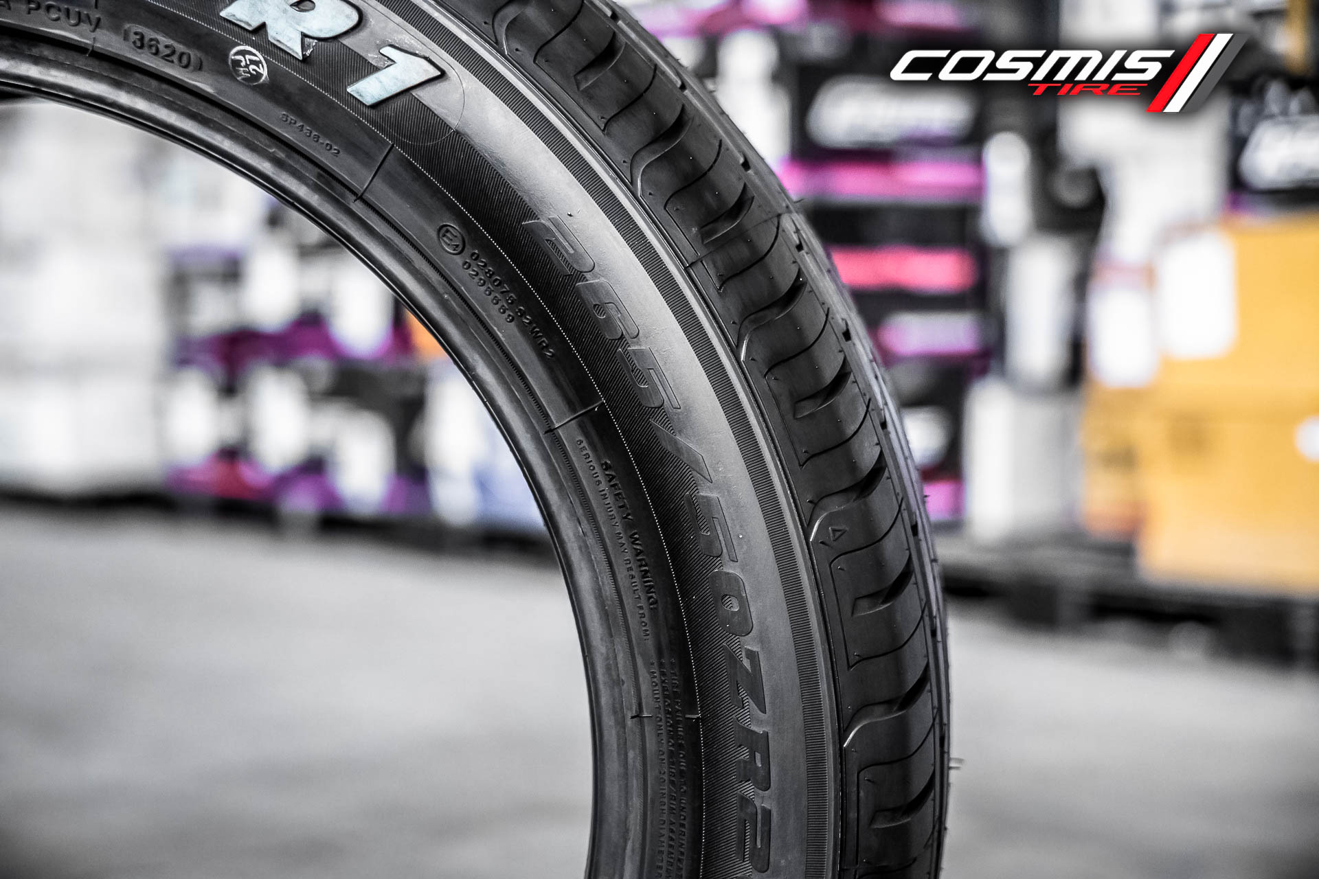 ยางCosmis TEMPER TR1/ แก้มตัวหนังสือขาว / ยางสปอร์ต ใช้ ซิลิกาคอมพาวด์ / สำหรับกระบะ และ PPV (ยางใหม่ปี24)