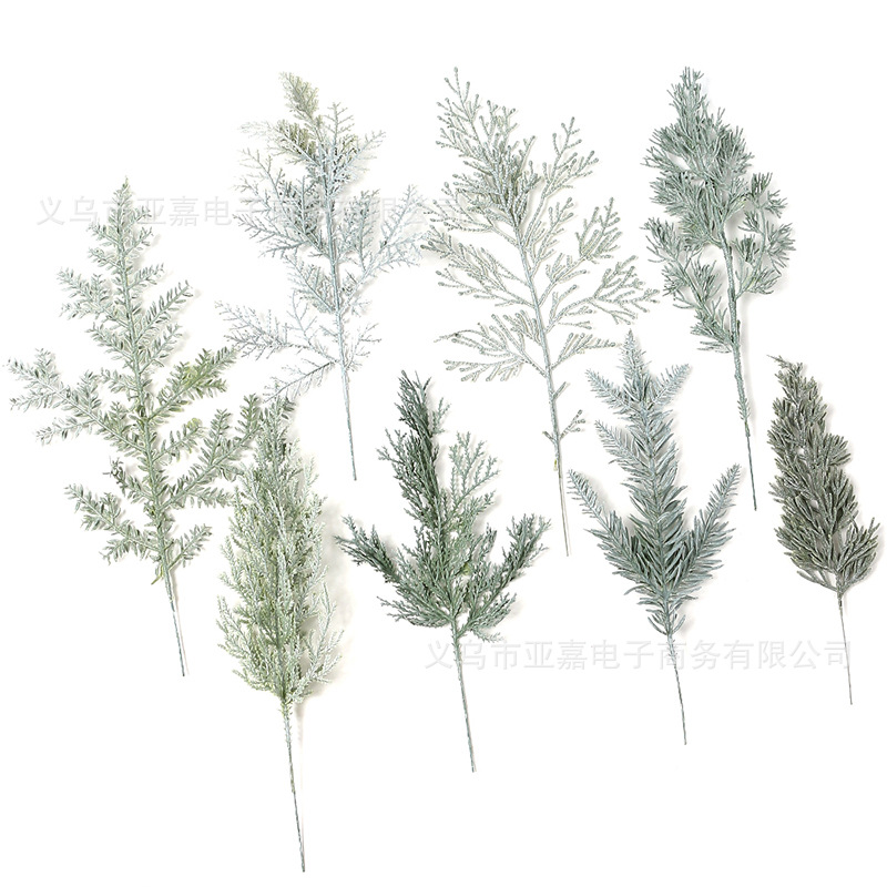 ต้นคริสต์มาส ใบสน ใบไม้ปลอม หิมะ ใบไม้ตกแต่งห้อง ใบไม้ปลอมสวยๆ ตกแต่ง ST502E809