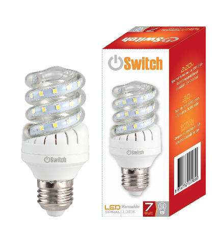 LED Spiral 7w Warmwhite E27