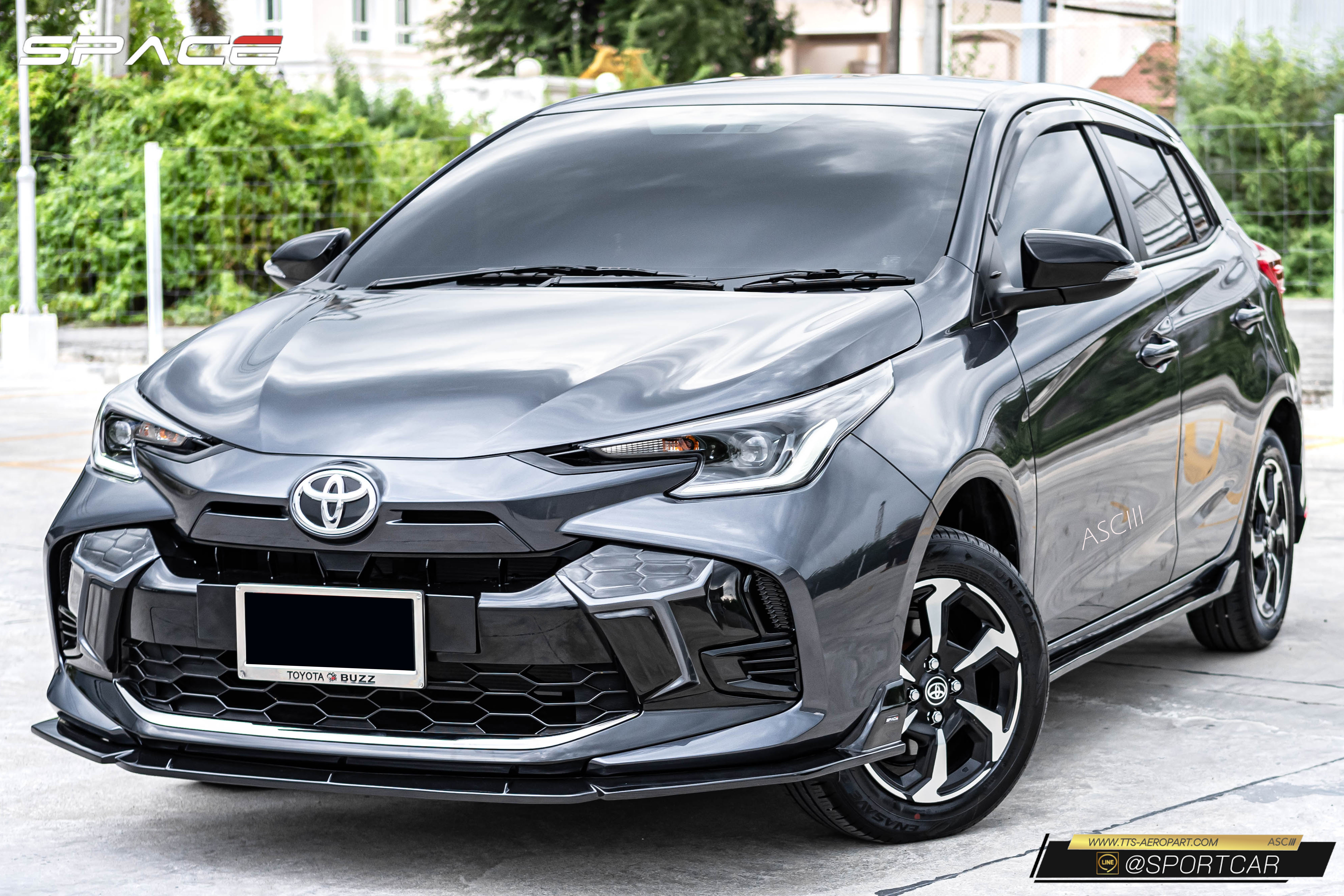 ชุดแต่ง Yaris Hatchback 2023 2024 2025 ทรง SPACE V2 by ASC - ชุดแต่ง New Yaris, New Yaris แต่งสวย, สปอยเลอร์ New Yaris 2023 2024, ของแต่ง New Yaris 2023 2024