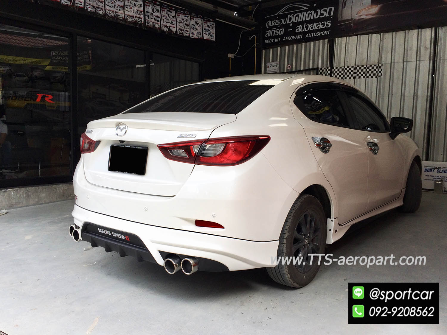 ชุดแต่งMazda2 2017 2018 2019 ทรง JAB, สเกิร์ต Mazda2 Skyactiv รอบคัน มาสด้า2 แต่งสวย 4และ5 ประตู