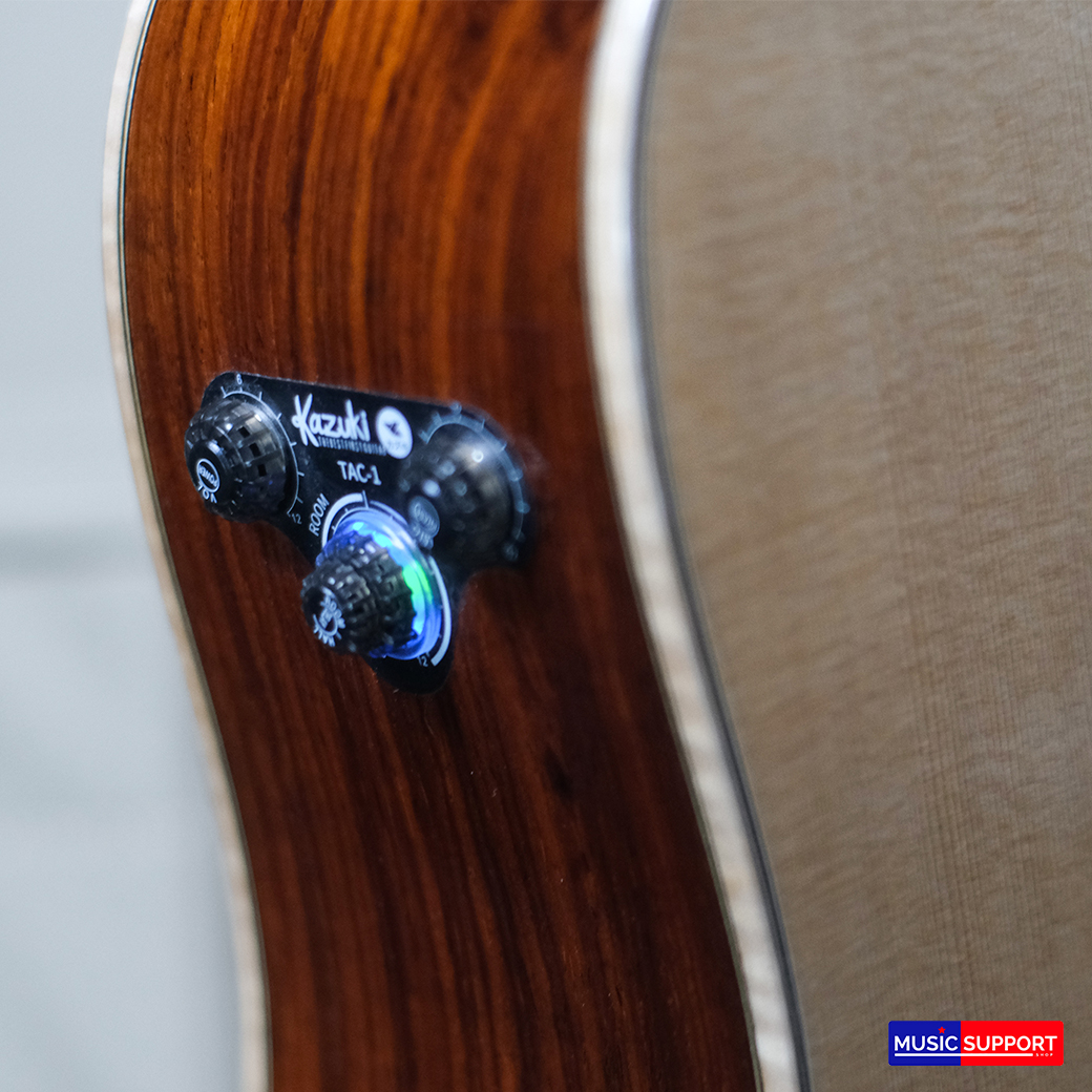 Kazuki กีต้าร์โปร่งไฟฟ้า Exotic Series ไม้ Cocobolo ทรง Dreadnought ปิ๊กอัพ Transacoustic +กระเป๋า