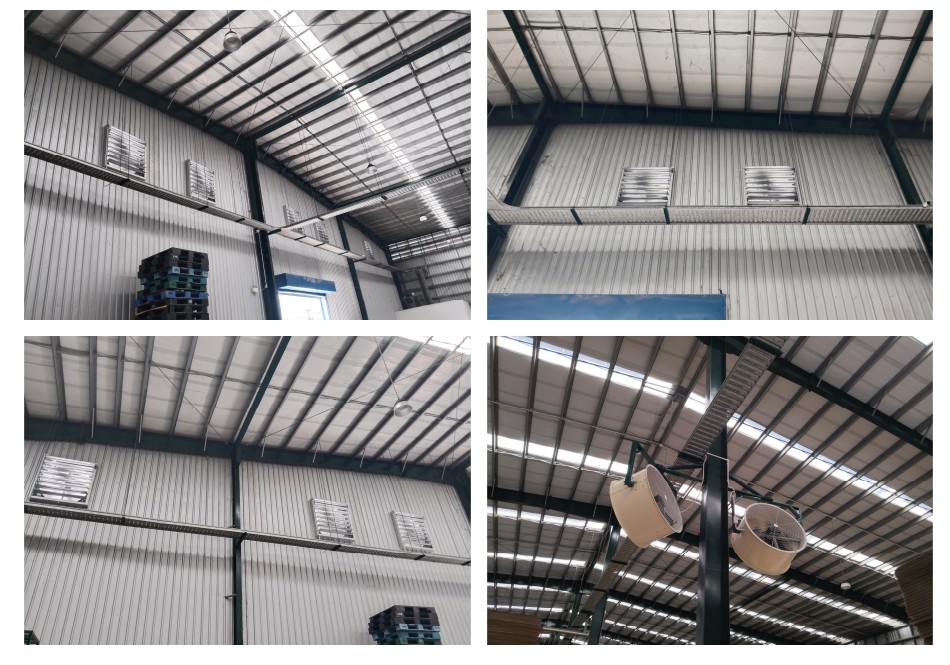 ผลงานการการออกแบบ ติดตั้งระบบระบายอากาศ แก้ไขปัญหาความร้อน