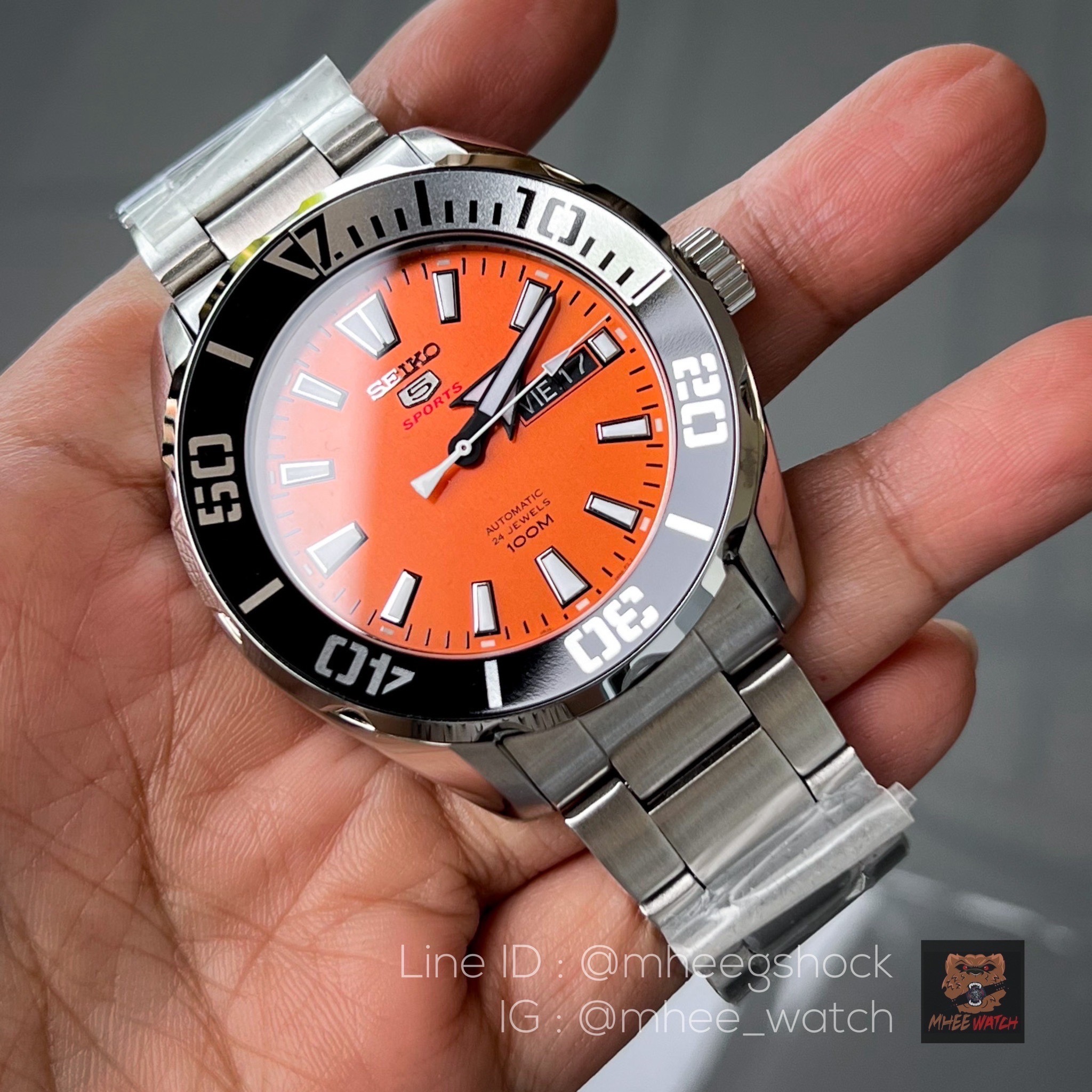 Seiko 5Sport Automatic Very Rare item ฉายาส้มดับเพลิง เลิกผลิตแล้วหายากมาก