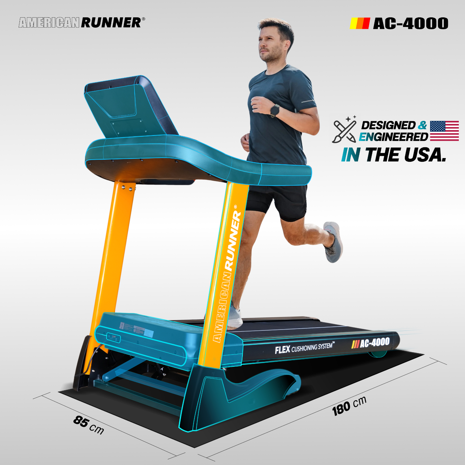 ลู่วิ่งไฟฟ้า life Strong รุ่น AC4000 PRO American Runner มอเตอร์ AC 5 แรงม้า